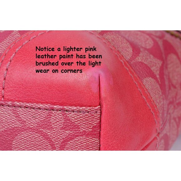 Coach Pink Tote with Signature Monogram - Picture 12 of 12